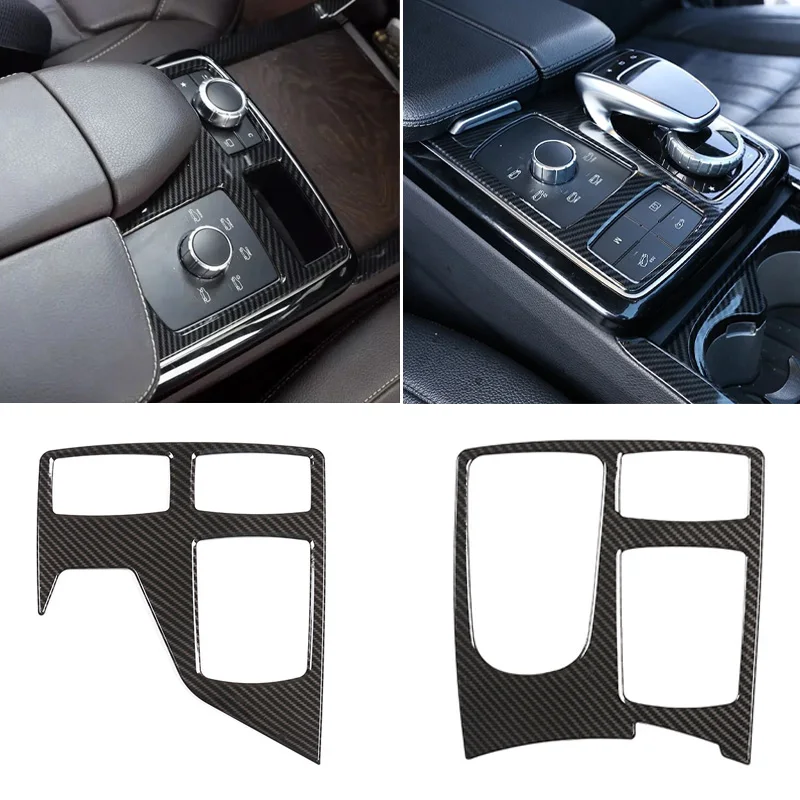 ABS Car Center Console Multimedia Panel Frame Trim Stickers Fit For Mercedes Benz GLE GLS ML GL Class X166 W166 2013-2019