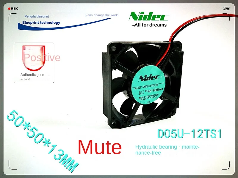 New Mute Nidec D05u-12 TS1 5013 5cm 12V Hydraulic Graphics Card Motherboard Cooling Fan