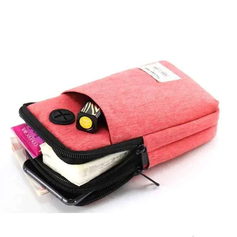 Unisex Outdoor Sports Crossbody Phone Bag Multi-Functional Vertical Oxford Cloth Waist Bag Practical Belt Waist Bag view 4