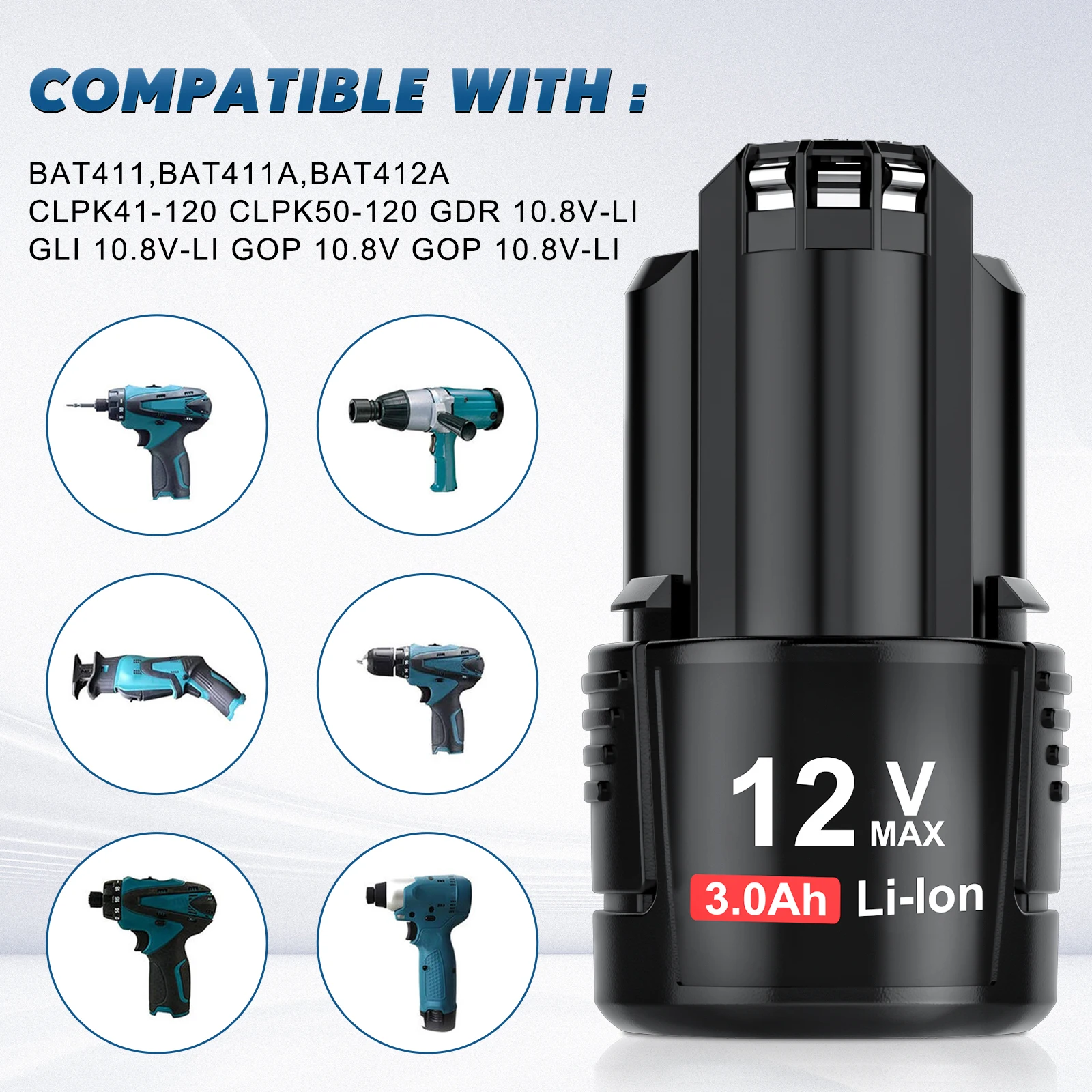 Для BOSCH BAT411 перезаряжаемая батарея 10,8 В/12 в Li-Ion для BAT411 BAT412A BAT413A Φ 2607336013 2607336014 Φ