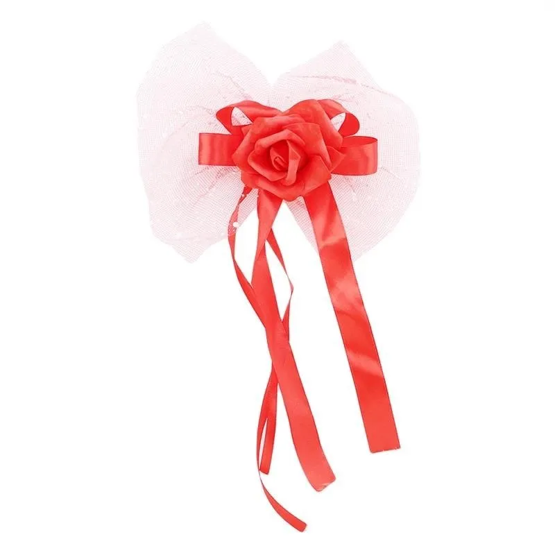 Wedding Car Roof Tail Simulation Flowe Accessory Flowers Rear Mirror Door Handle Decoration Front Decor