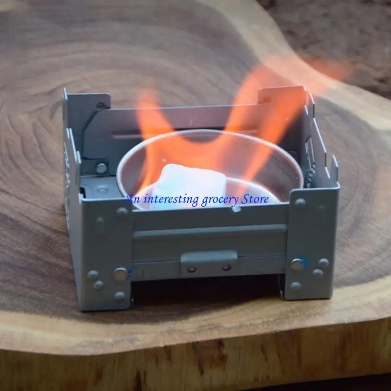 652D سميكة الوقود الصلب موقد صغير الظهر موقد للطي مخيم موقد في الهواء الطلق جيب طباخ الصلبة الكحول موقد