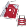 Woodworking Router Lift Kit - Aluminum Router Table Insert Plate W/ Miter Gauge Guide and Bracket for 65mm Diameter Motors 2