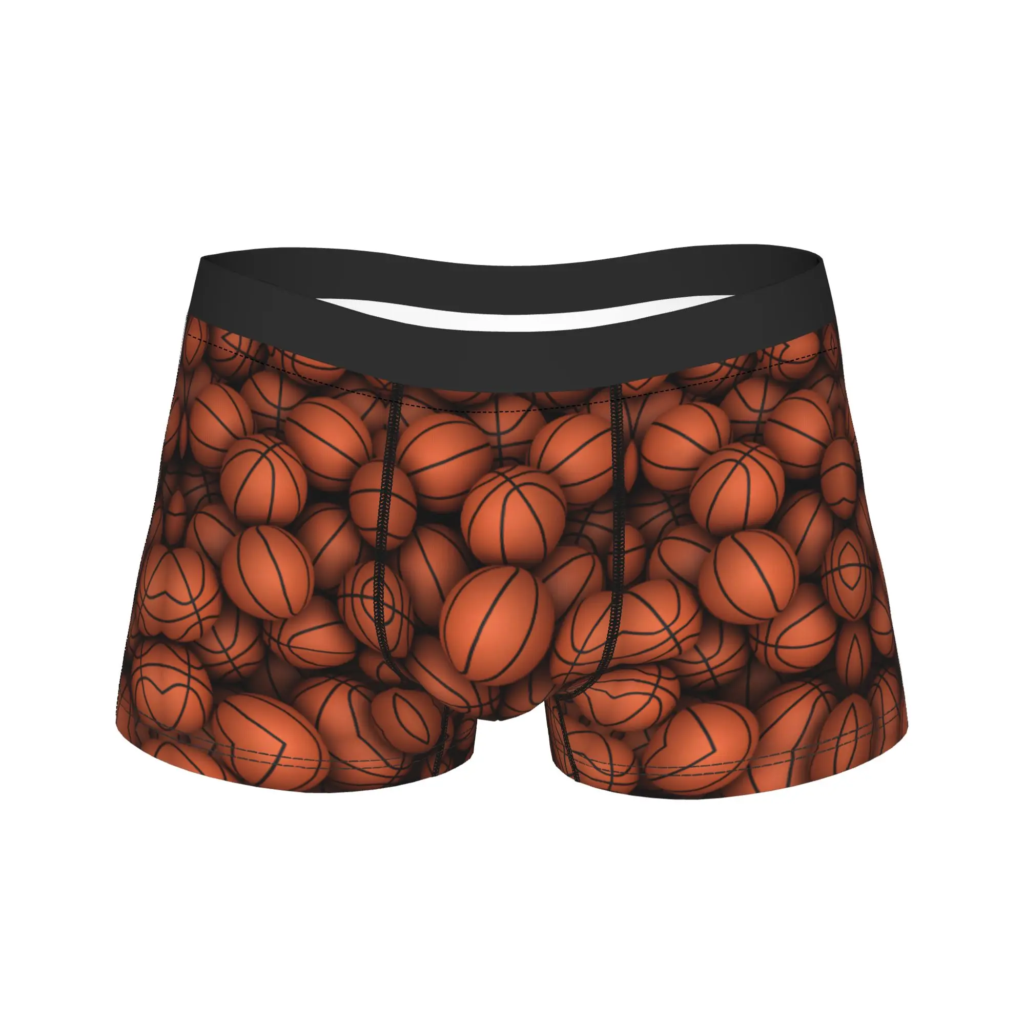 Dense Basketballs Background (2) Boxer Brief  Underwear Hot Sale Men Breathable Trunk Print Plus Size Underpants