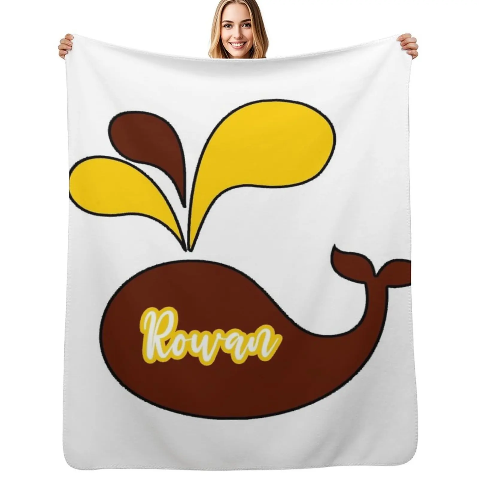 Rowan Whale Throw Blanket Moving Comforter Soft Beds christmas decoration For Baby Summer Blankets