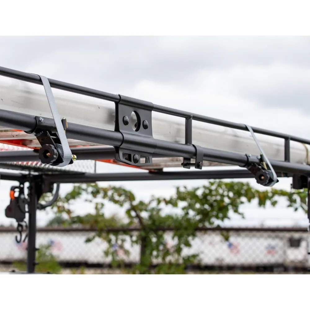 7 Feet Long Ladder Rack Ratchet Straps, Set of 2, Double J Hook Design
