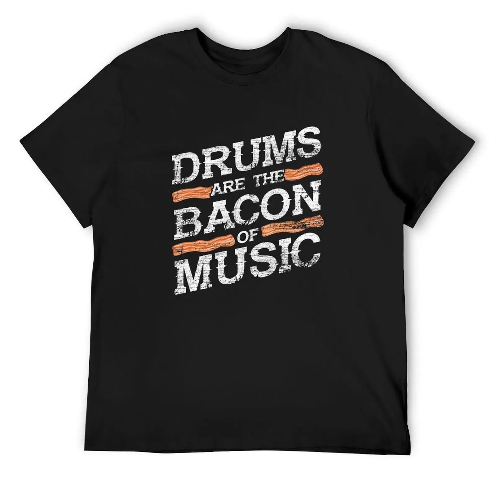 

Bacon Of Music Musician Drummer Drums T-Shirt T-shirts oversize Aesthetic clothing workout shirts for men