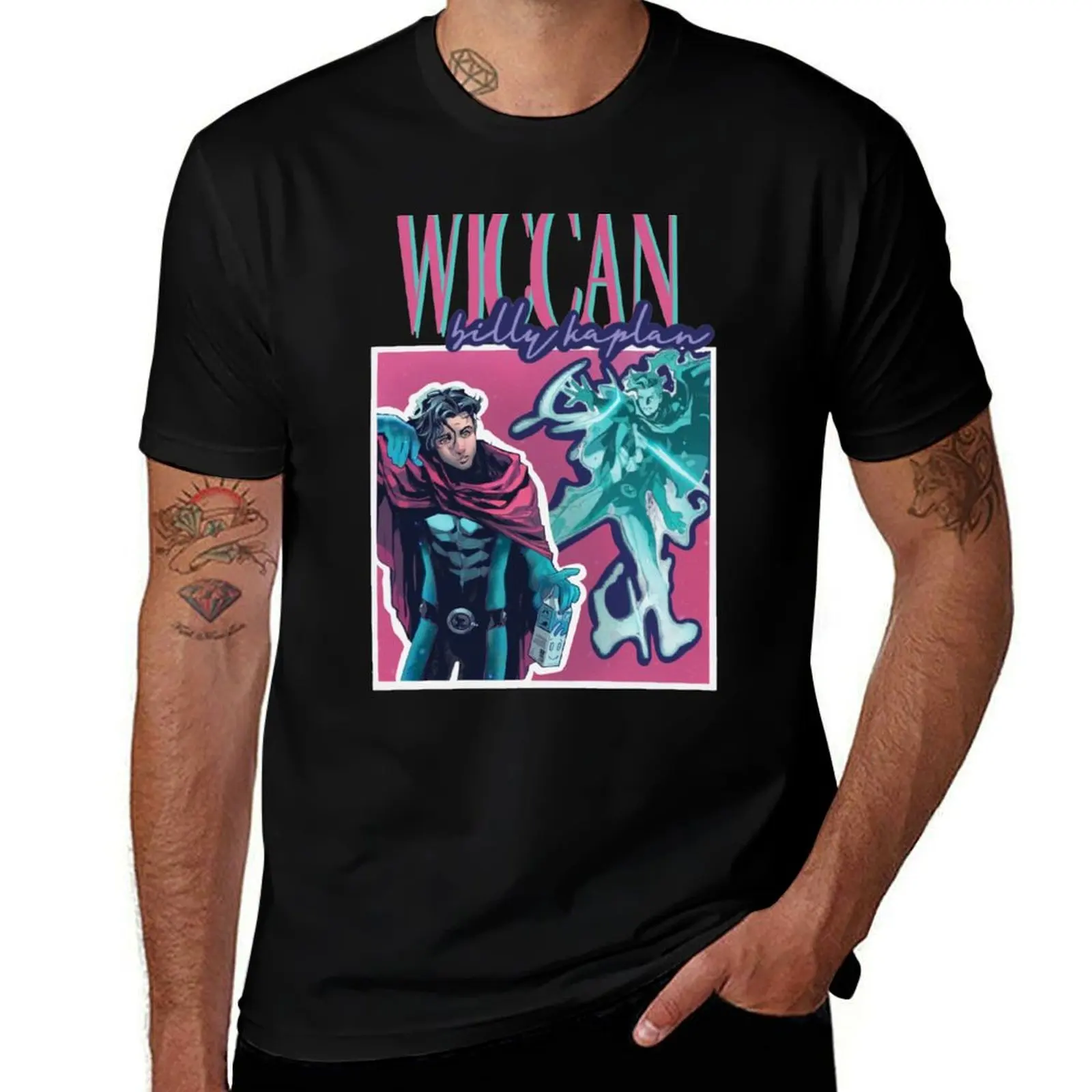 

wiccan billy kaplan T-Shirt tees graphic shirts Luxury man slim fit t shirts for men