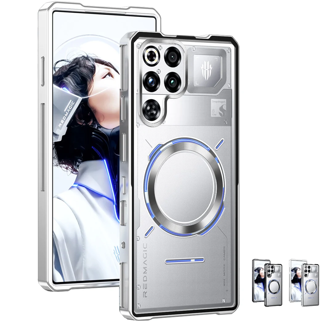 

Матовые чехлы Fit Red Magic 11 Pro с металлическим каркасом, тонкий, совместимый с противоударным чехлом для телефона MagSafe для Red Magic 11 Pro+ Plus Cover