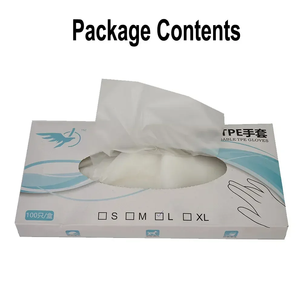 100Pcs Gloves Of Transparent Vinyl TPE Gloves Latex-free Gloves For Laboratory Work For Food Painting Cleaning Pet Care
