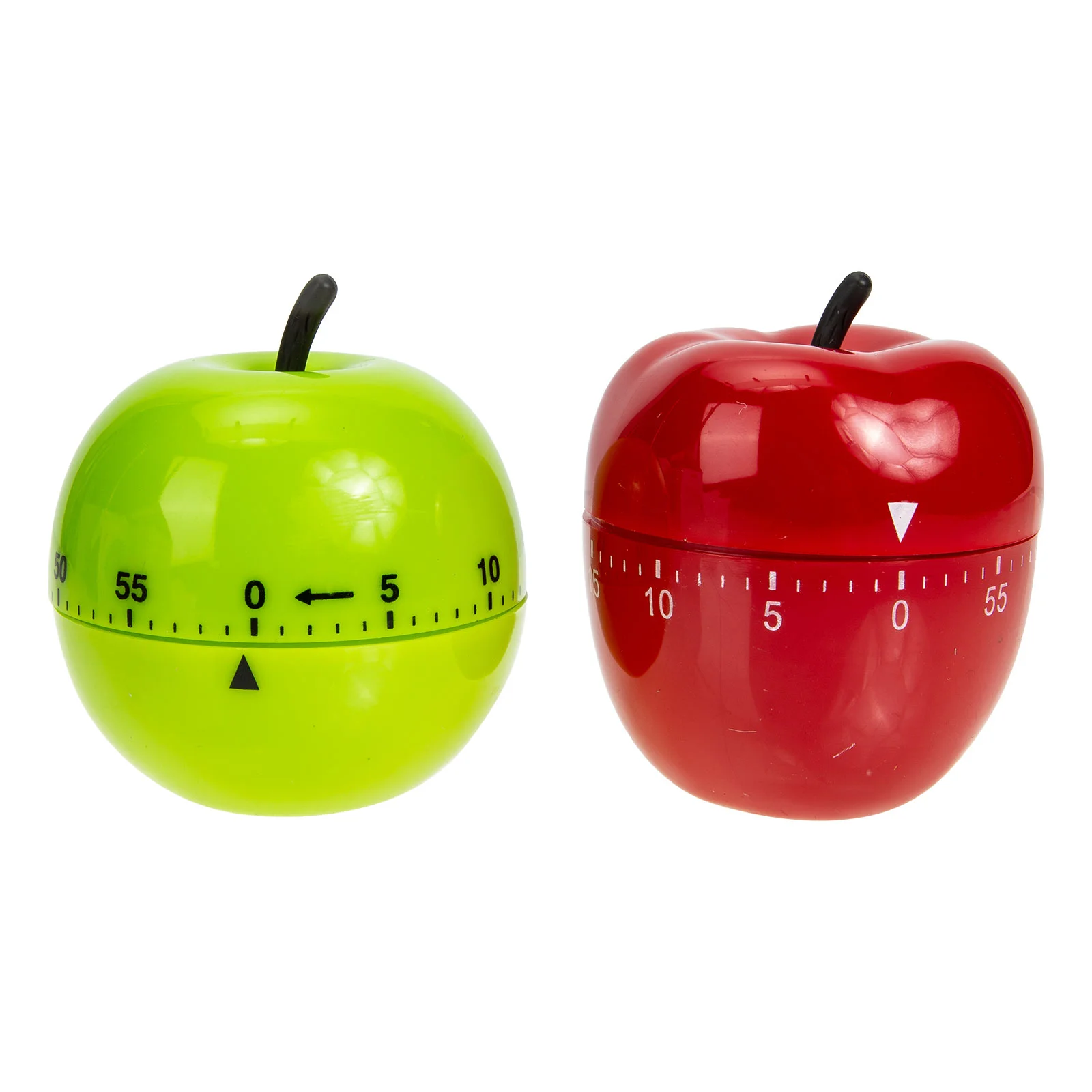 Kitchen Timer 60 Minutes Mechanical Wind Up Timers 2Pcs Apple Shape Cooking Timer Countdown Reminder Timer Kitchen Cooking