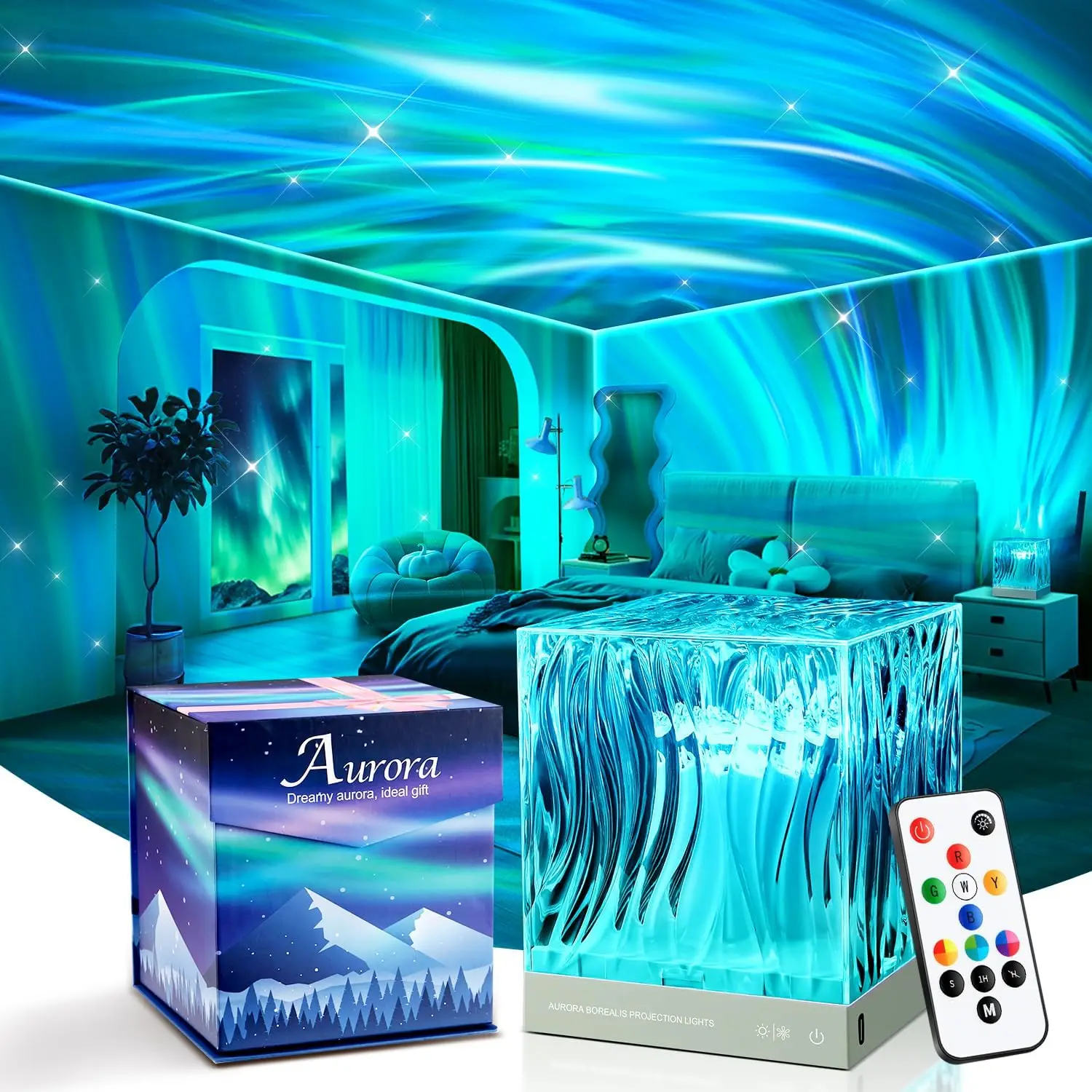 

18-Color Galaxy Projector with Remote, Northern Lights Mood Lamp for Bedroom Decor and Teen Girls Gifts