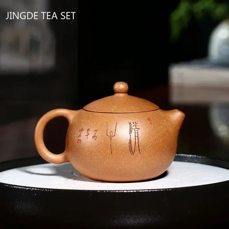 Handmade Section Mud Xishi Tea Pot Chinese Yixing Purple Clay Teapots Customized Ball Hole Filter Beauty Kettle Zisha Tea Set