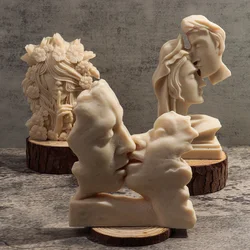 Lovers' Anniversary Silicone Candle Mold Diy Couple Portrait Carving Mould Art Aromatherapy Plaster Molds Valentine's Day Decor