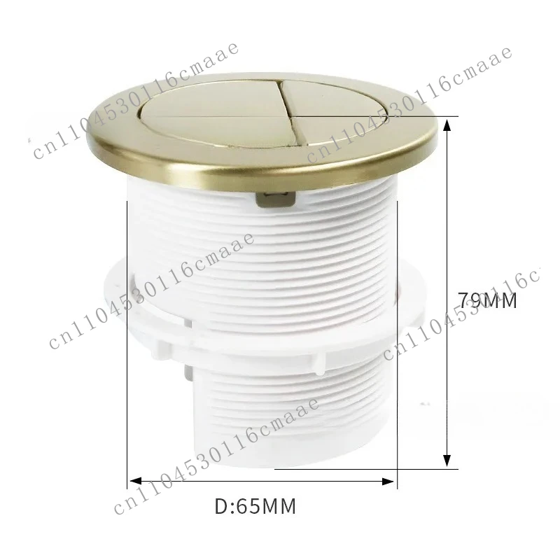 Universal Toilet Water Tank Pneumatic Drain Valve Button Concealed Hidden Water Tank Cabinet Round Double Button Flush Switch