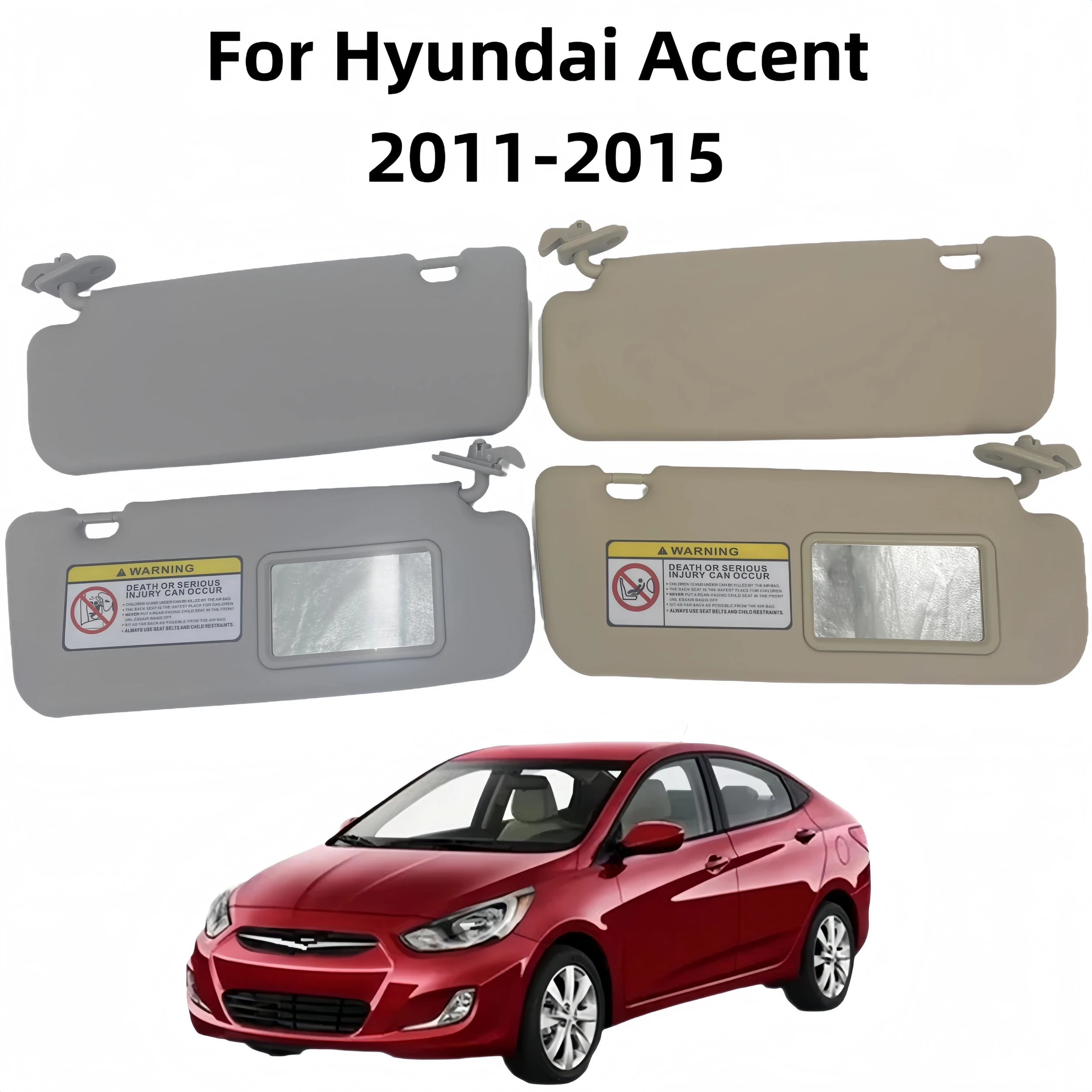 Car Sun Visor For Hyundai Accent For Verna 2011 2012 2013 2014 2015 With Mirror Left Driver Right Passenger Front Sunshade Panel