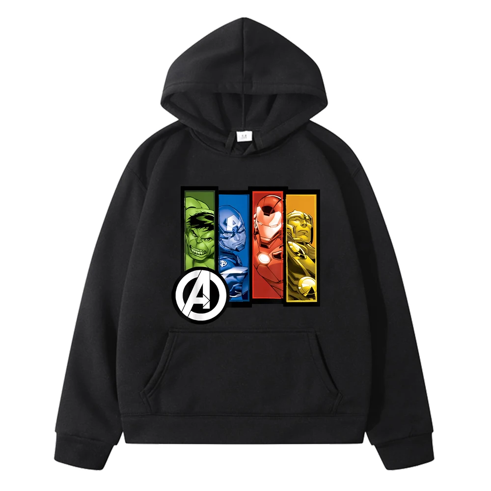 Superman print anime hoodie hoodie Fleece sweatshirt y2k sudadera Marvel Cute pullover Autumn Kawaii jacket kids clothes girls