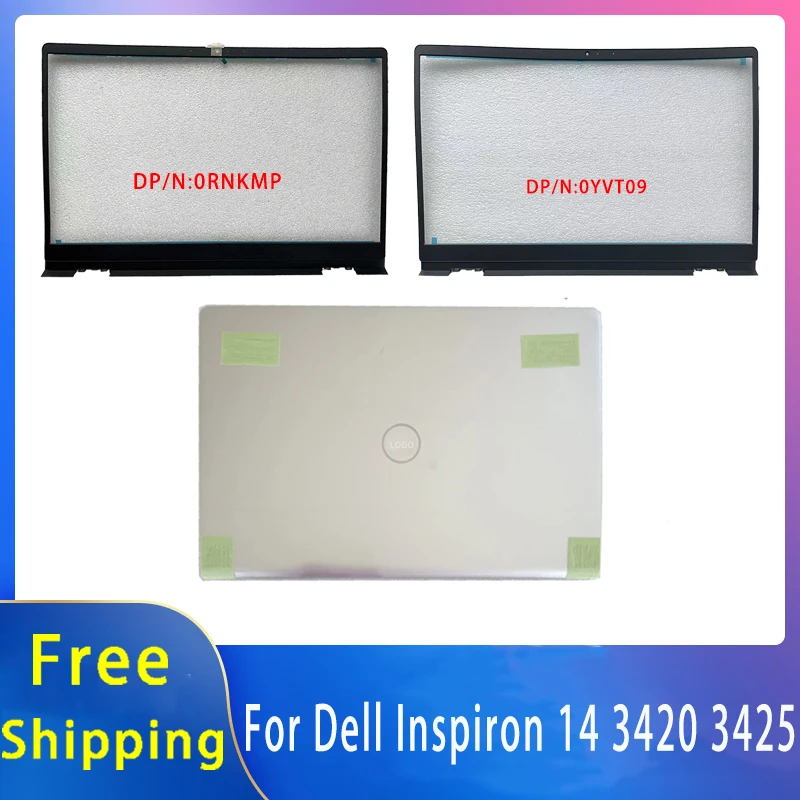 Новинка для Dell Inspiron 3420 3425; Сменные аксессуары для ноутбуков, задняя крышка ЖК/передняя панель с логотипом 0RNKMP 0YVT09 0WG45C