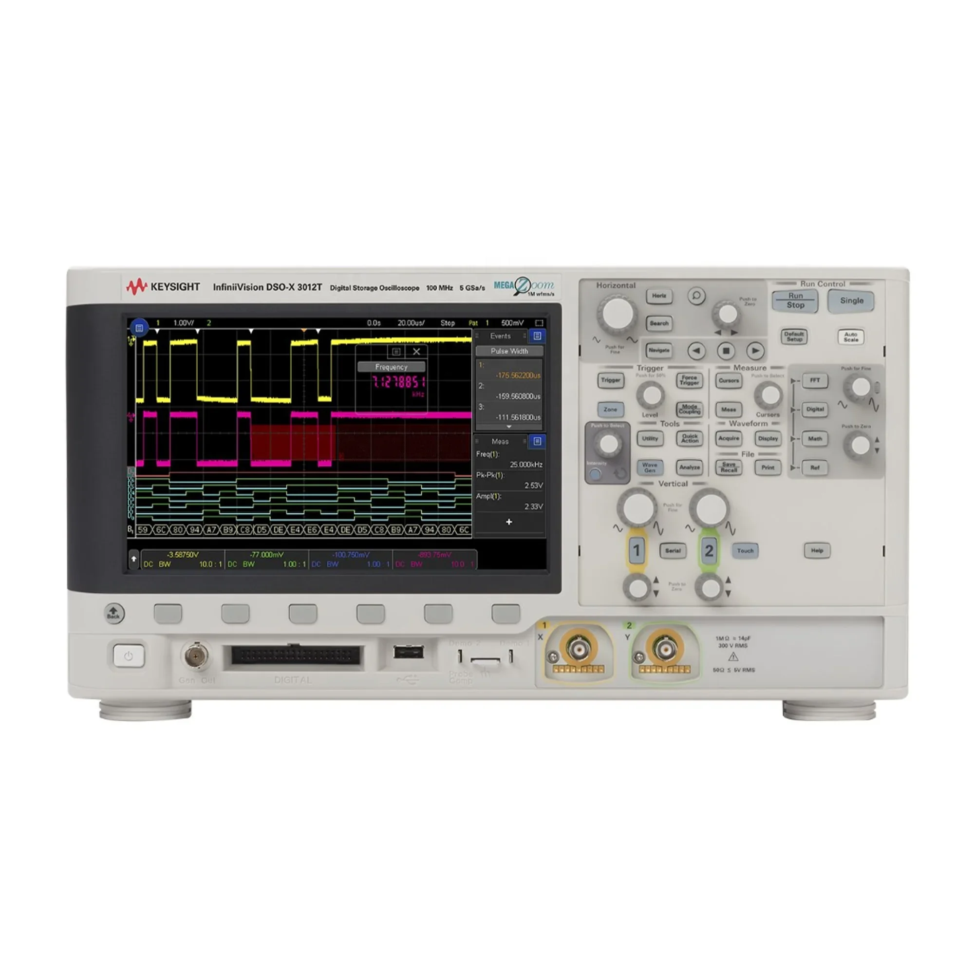 Keysight DSOX3012A Oscilloscope: 100 MHz, 2 channels