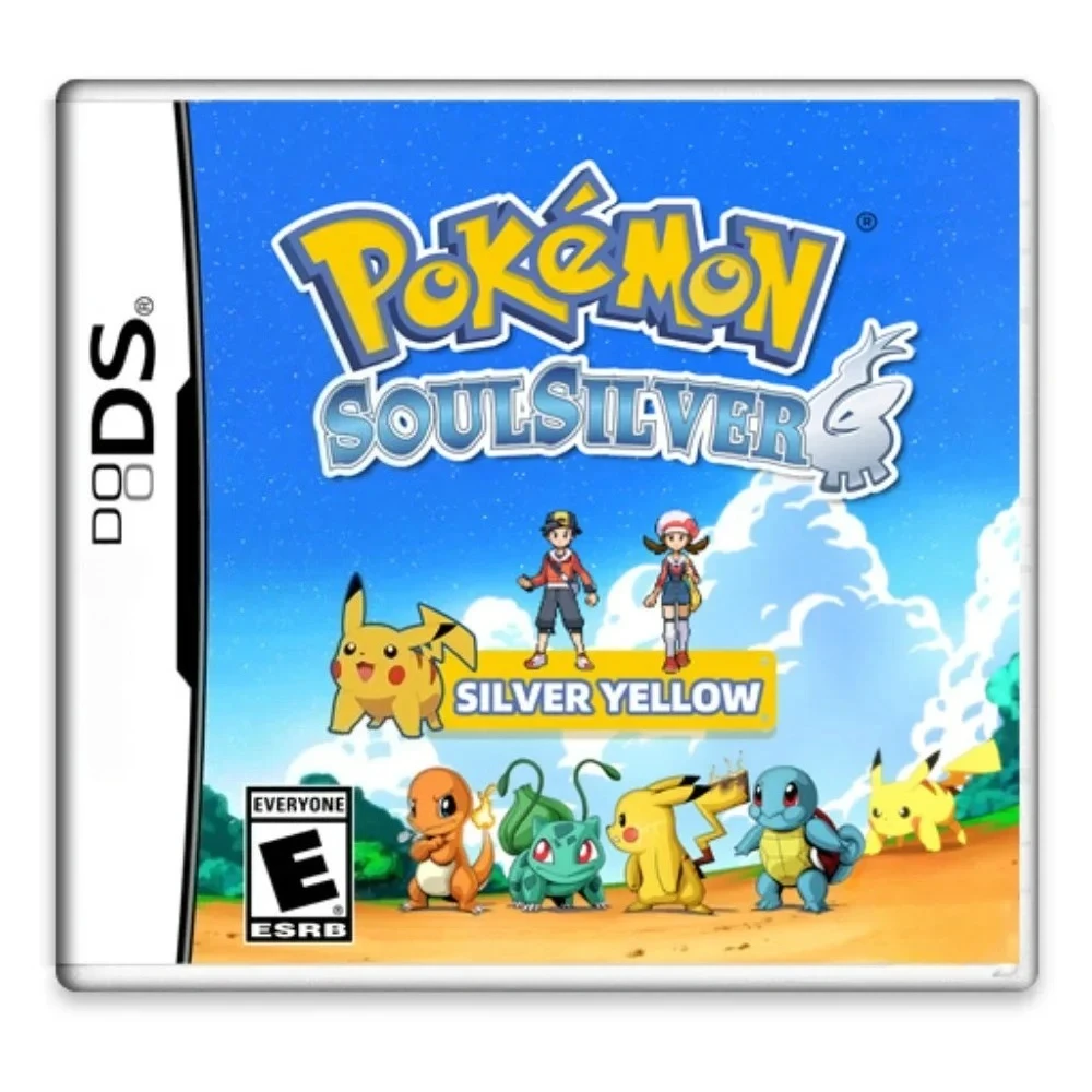 NDS Video Game Card New Pokémon US Version English Pokémon Silver and Yellow Game Cartridge