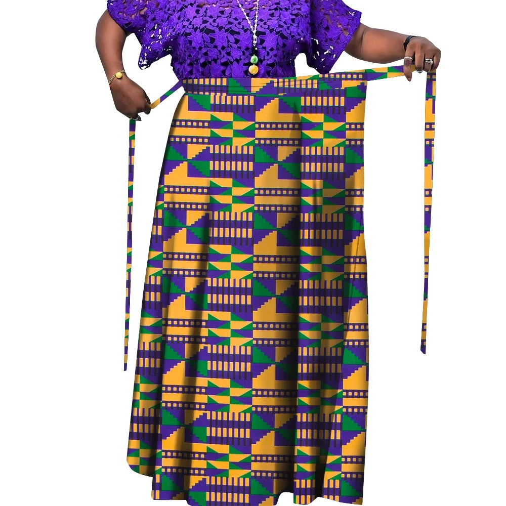 Orientar Frauen traditionelle Meerjungfrau langen Rock Kleid Afrika Bazin Riche Print Kleidung Dame Frauen Lendenschurz plus Größe WY9792-2