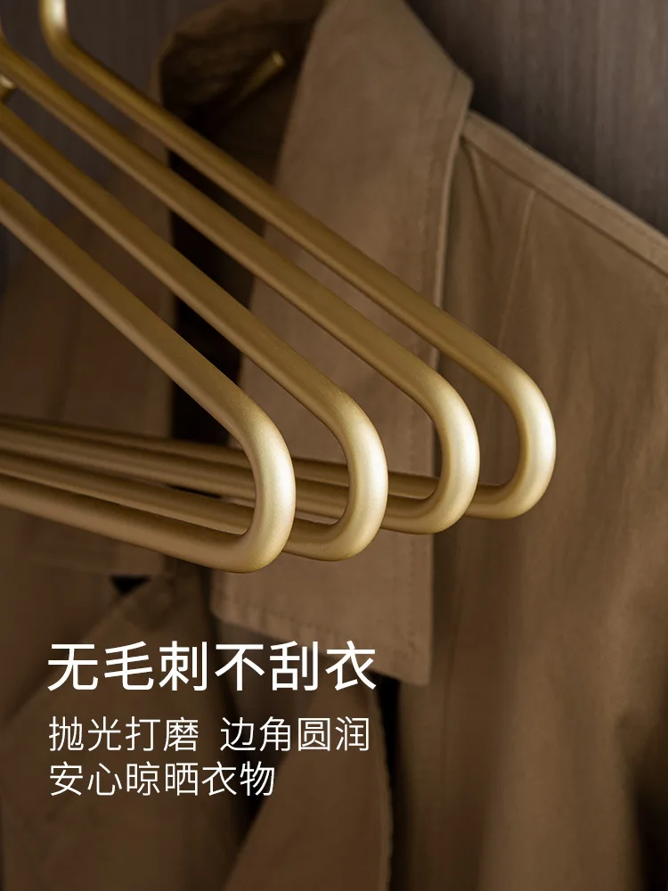 5pcs Thickened Hangers Aluminum Alloy Clothing Rack Rustproof Pants Hanger Bedroom Closets Clothes Storage Wardrobe Organizers