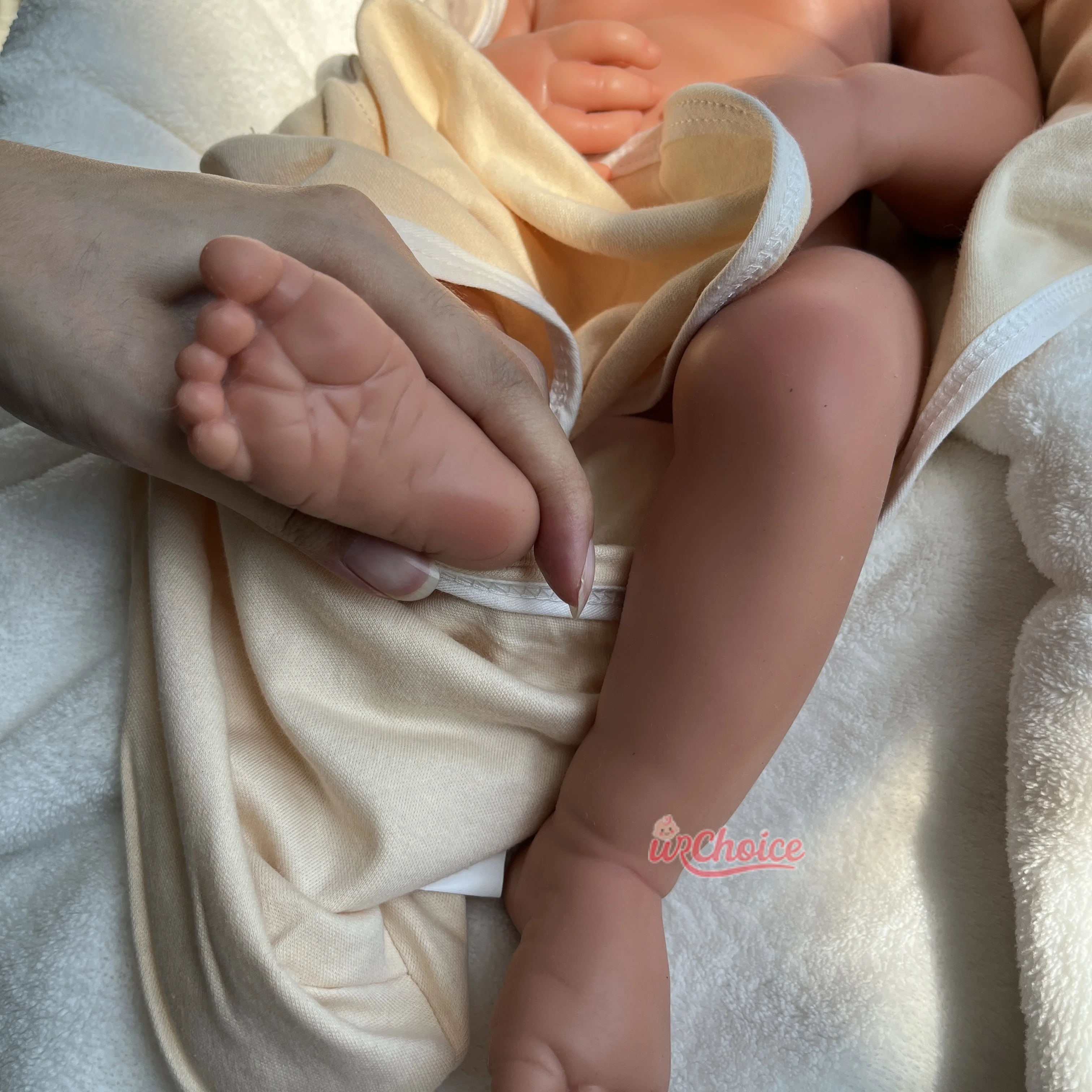 47cm Miękka, pełna silikonowa lalka Reborn 3D, leżąca na słońcu, cicho śpiąca, noworodek, dla uzdrawiania psychologicznego, prezent.