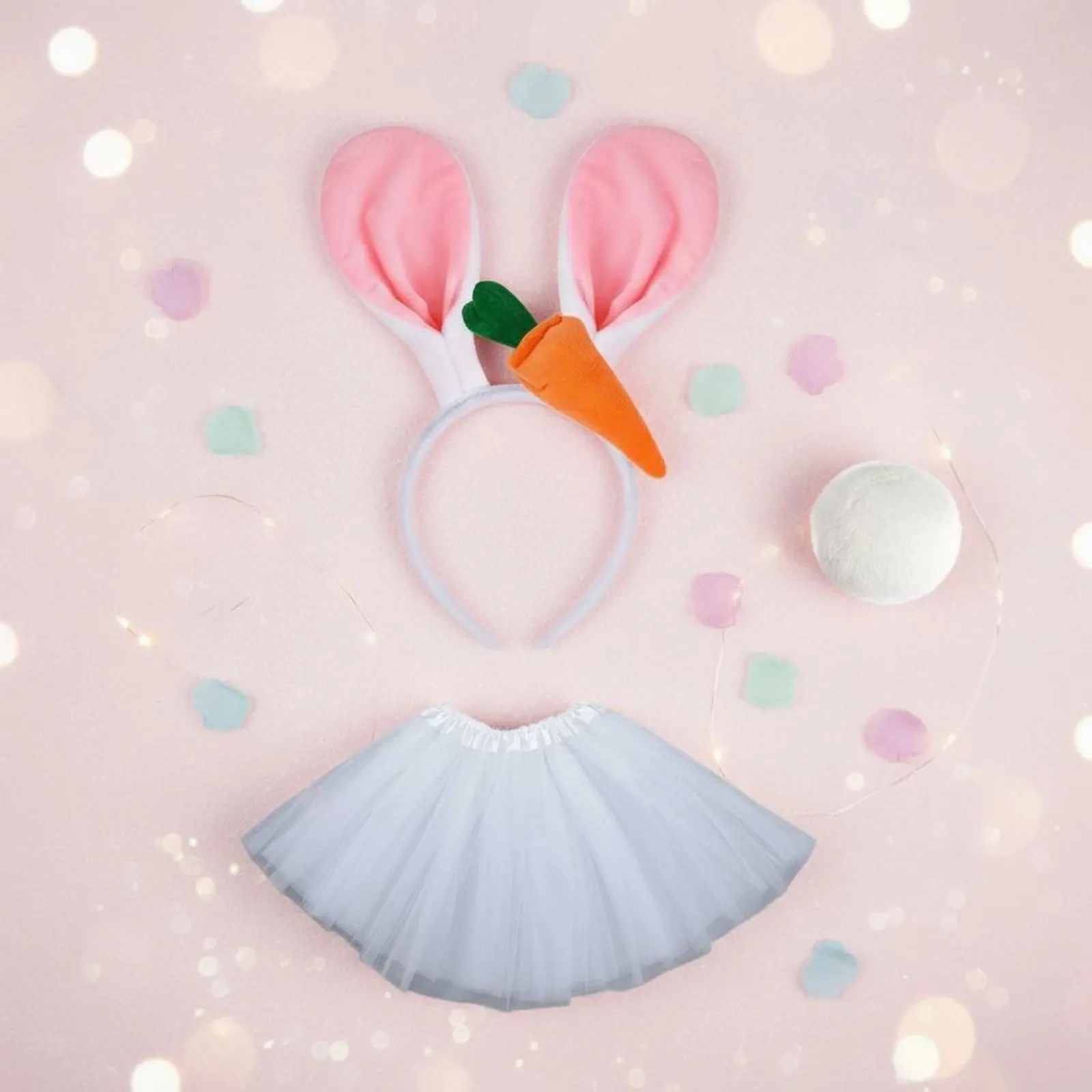Cuddly Hare Ears Headband Korean Aesthetic Hare Ear Hairband Easter Hare Ears Comfortable Fit Hair Accessory Lightweight