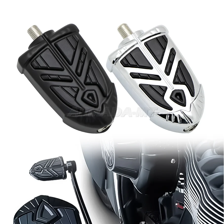 Black Chrome Spear Design Brake Shifter Peg For Indian Scout Bobber Sixty Victory Octane Motorcycle Parts Accessories