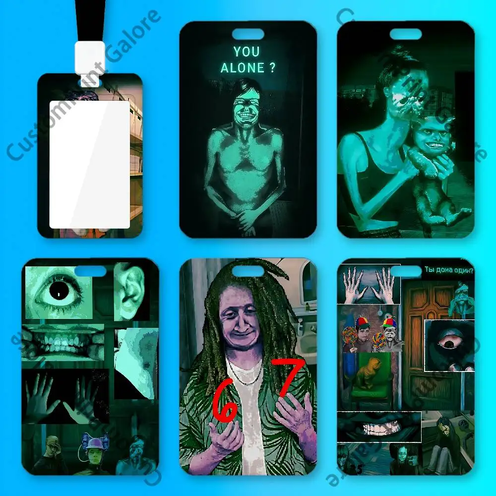 No Im not a Human NINAH Clear PVC Card Holder for Idol Photocards,Meal Campus Cards Display Keychain Pendant