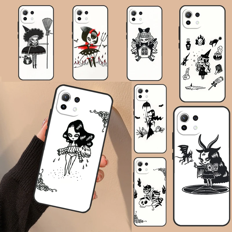 Nightmare Sassy Girl Monster Witch For POCO X3 X5 M6 Pro M5S X4 GT F3 F4 F5 Case For Xiaomi 13 Ultra 11T 12T Pro 12X 13 Lite