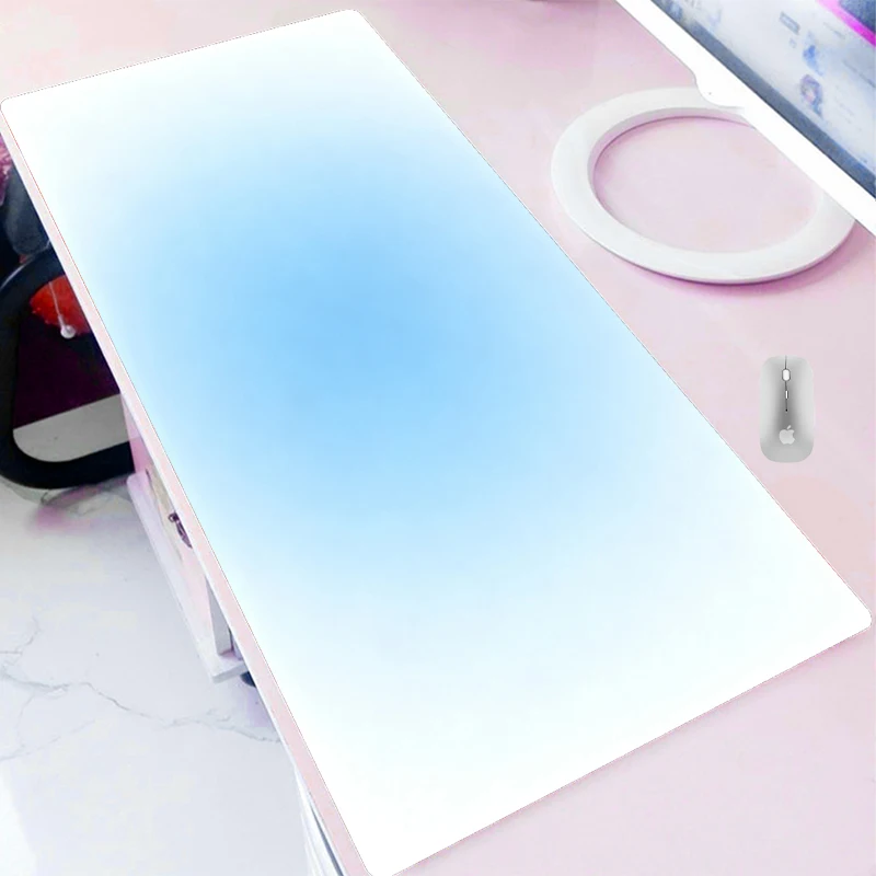 High-Quality Mouse pad Blue gradient Office Computer Desk Mat Locking Edge Gamer Keyboard Pad Non-Slip Gaming Extended MousePad