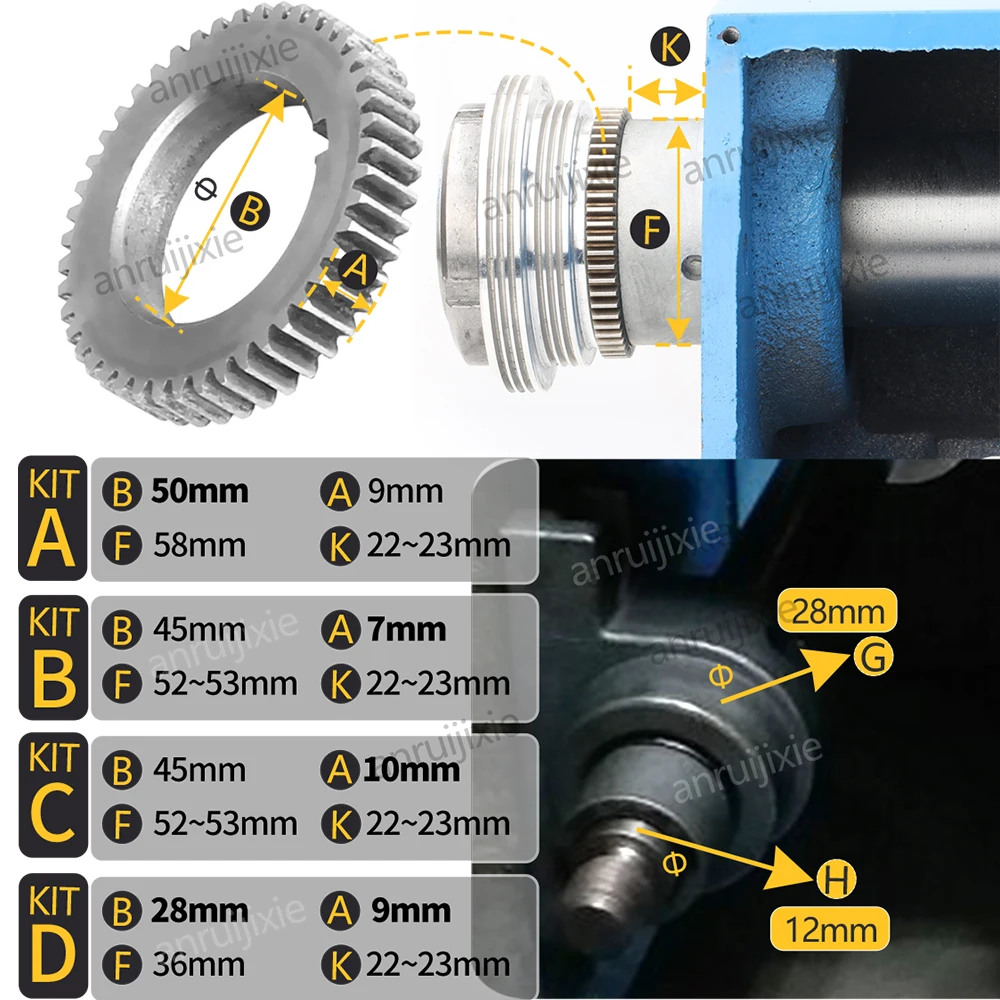 Imagem -06 - Torno Leadscrew Eletrônico Guitarra Eletrônica para 38 mm Abertura do Eixo Wm210v422 Bhc210 Hs210 Jy210v Ctc210 Cj0618 Sieg c2