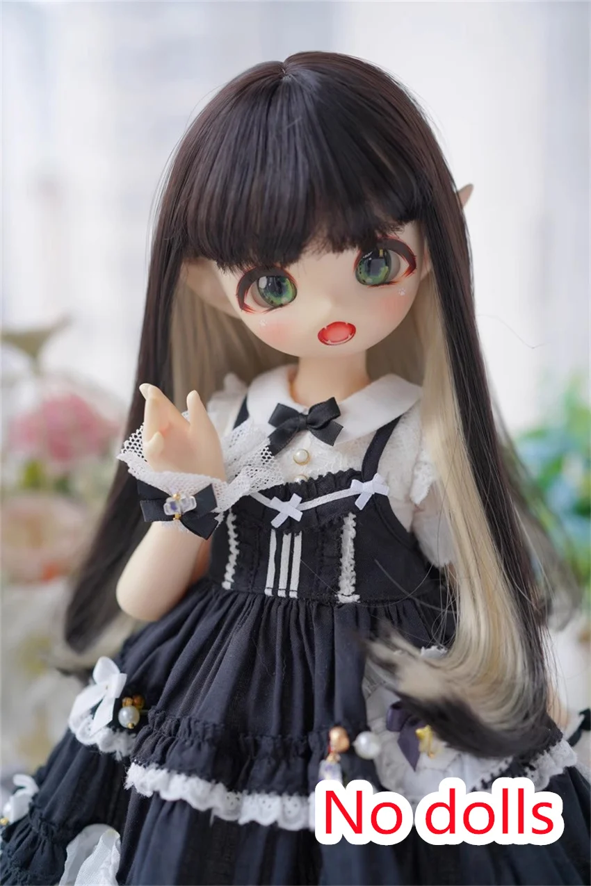 BJD/SD/DD Doll wig 1/3&1/4&1/6 Size High Temperature Silk wig Two-tone Pear hair Long hair bjd Accessories