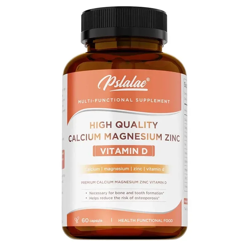 Calcium Magnesium Zinc Capsules - Rich Vitamin D, Helps Support Bones, Teeth, Heart, and Enhance Immune System Function