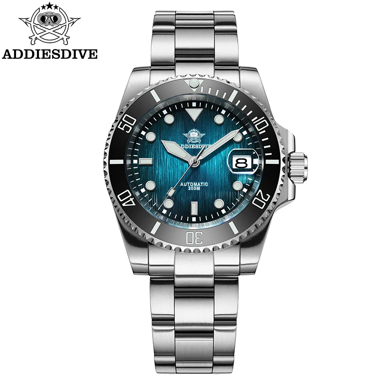 ADDIESDIVE Bestseller Herren Automatikuhr Saphirglas 200m Wasserdichte Uhr BGW9 Nachtlicht Klassische Herrenuhr AD2536