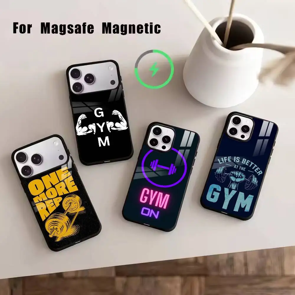 Gym Fitness Building   Phone Case For iPhone17,16,15,14,13,12,11 Plus,Pro Magnetic with Magsafe Wireless Charging