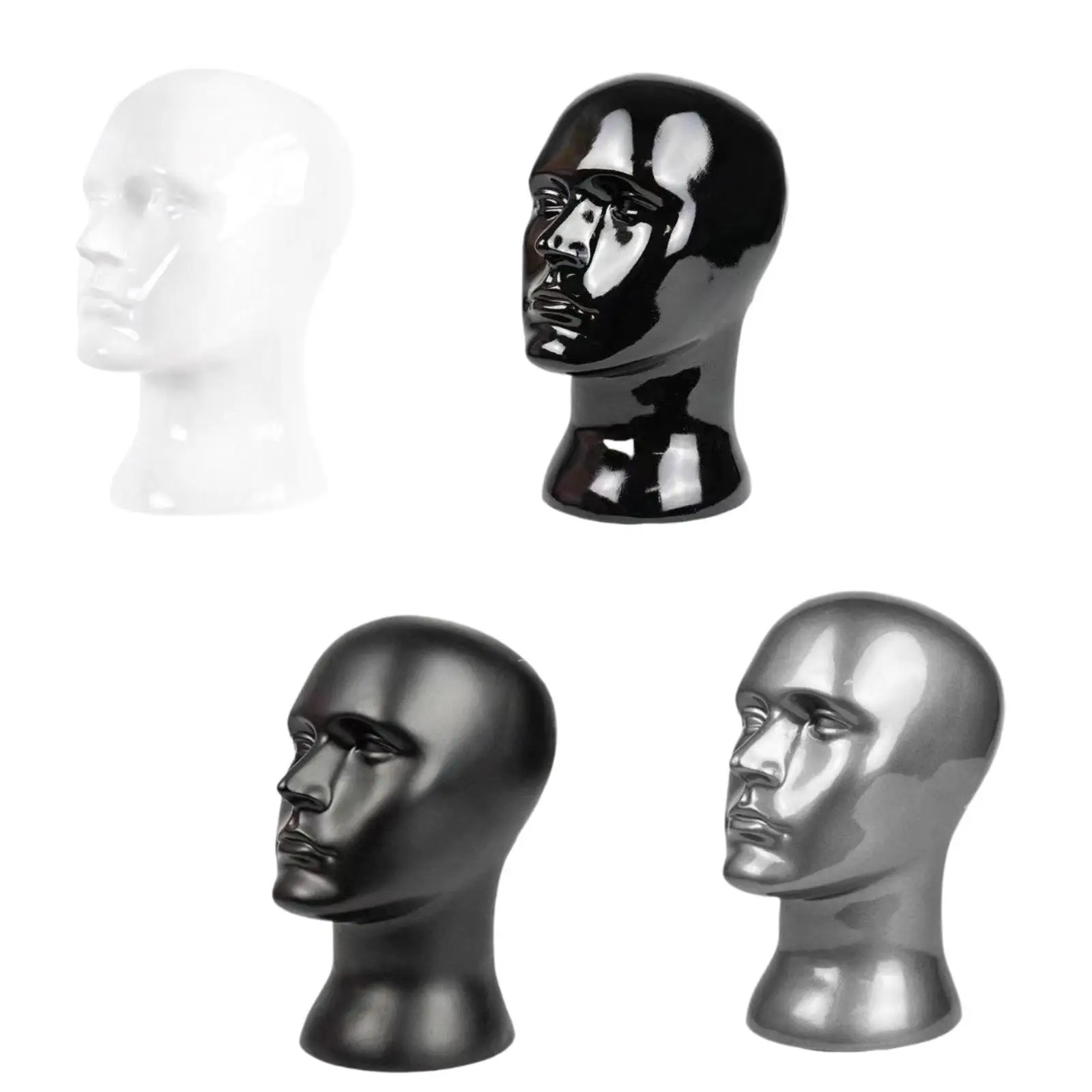 Male Mannequin Head Wig Display Model Versatile Hats Display Rack Wig Stand Bald Manikin Head for Wig Making Store Hair Salon