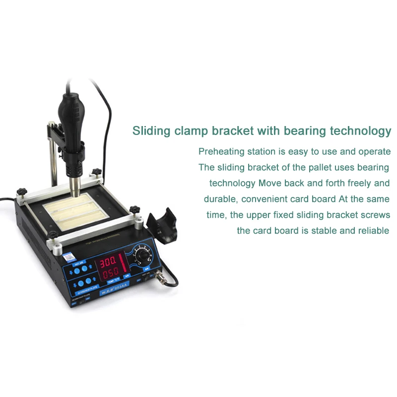 YIHUA 853AA IR BGA Rework Station PCB Preheating Station for IC Chip Phone Motherborad Soldering & Desoldering Repair Tool