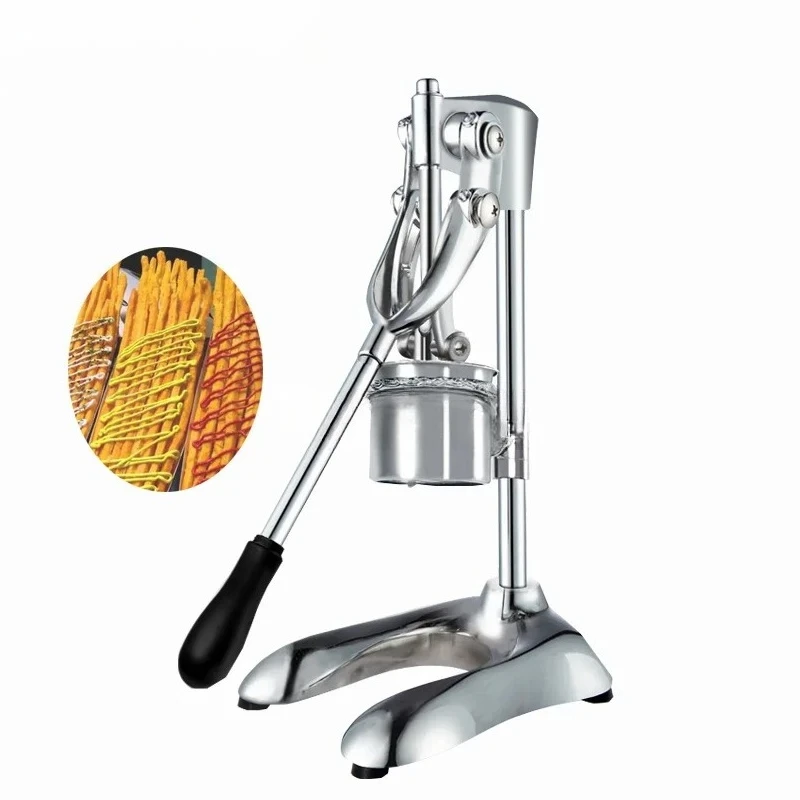 30cm Super Long French Fries Maker Manual Squeeze Machine Extrusion Batter Mashed Potatoes Fried Chip Processor Tool