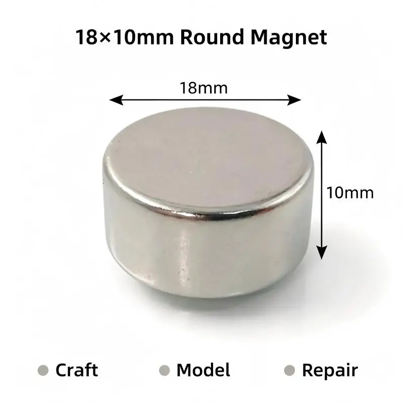 18x10mm N35 Round Disc NdFeB Magnet Permanent Neodymium Magnet For Industrial DIY Craft Office Hobby Projects 18*10mm