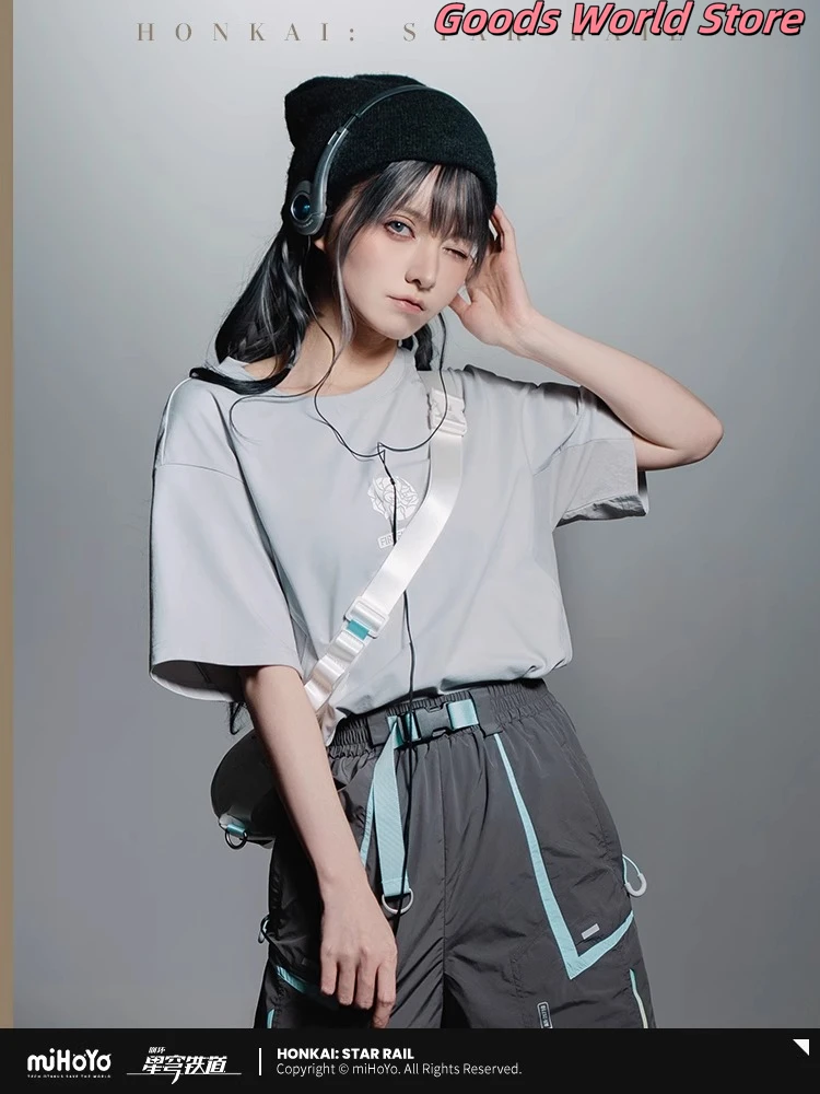 

Original Firefly ホタル T-shirt Half sleeve mIHOYO Honkai Star Rail Firefly Cosplay Costume Anime Game Commuting students Clothes