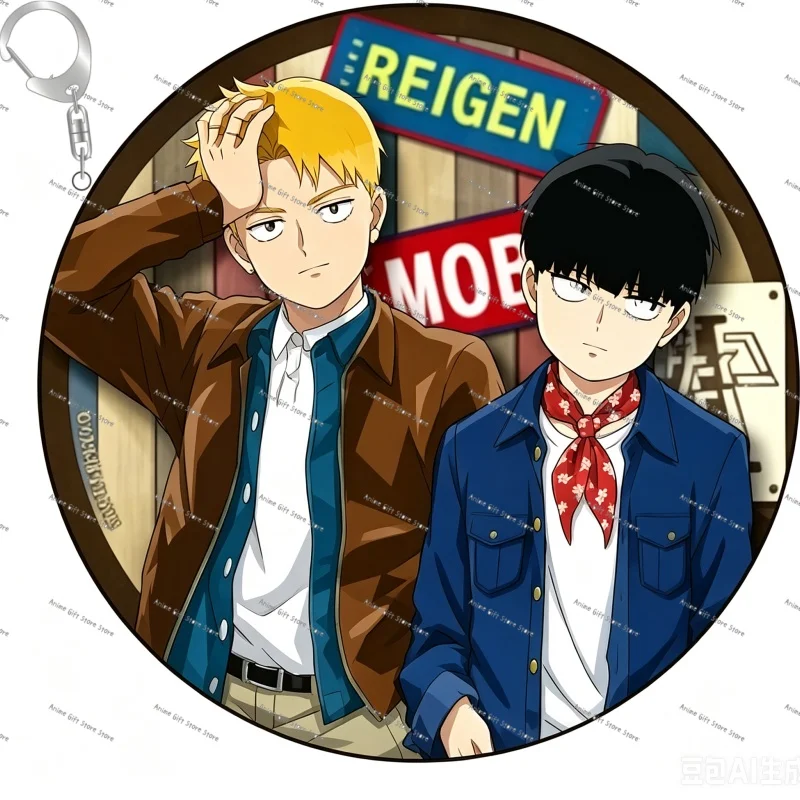 New Mob Psycho 100 Bag Acrylic KeyRing Anime Lovely Products  Q Cute And Sweet As A Gift For Fans Exquisite Product Keychain