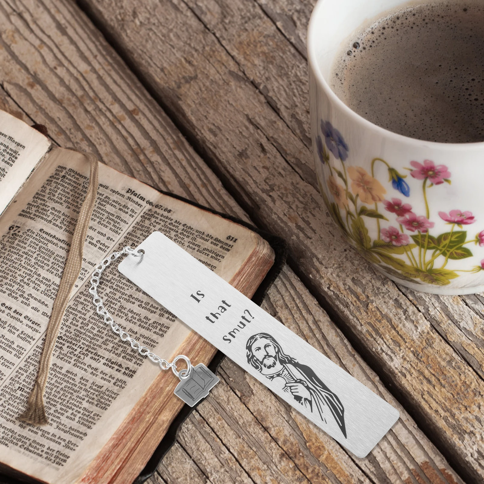 

2 Pcs Stainless Steel Bookmark Man Religious Inspirational Bookmarks for Lovers