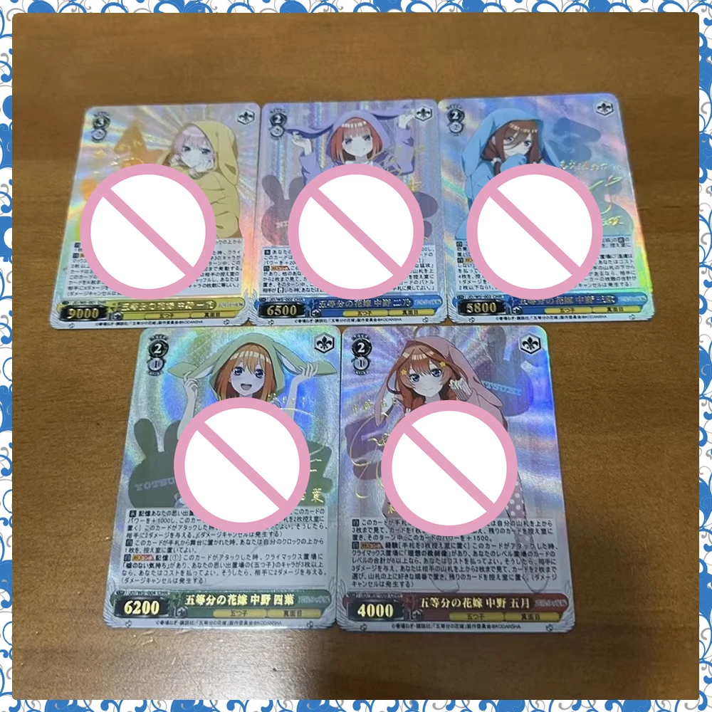 

Аниме История Богини DIY ACG Коллекционные карты Игрушки для мальчиков Рождественские подарки на день рождения Nakano Ichika Miku Itsuki Yotsuba 5 шт./компл.