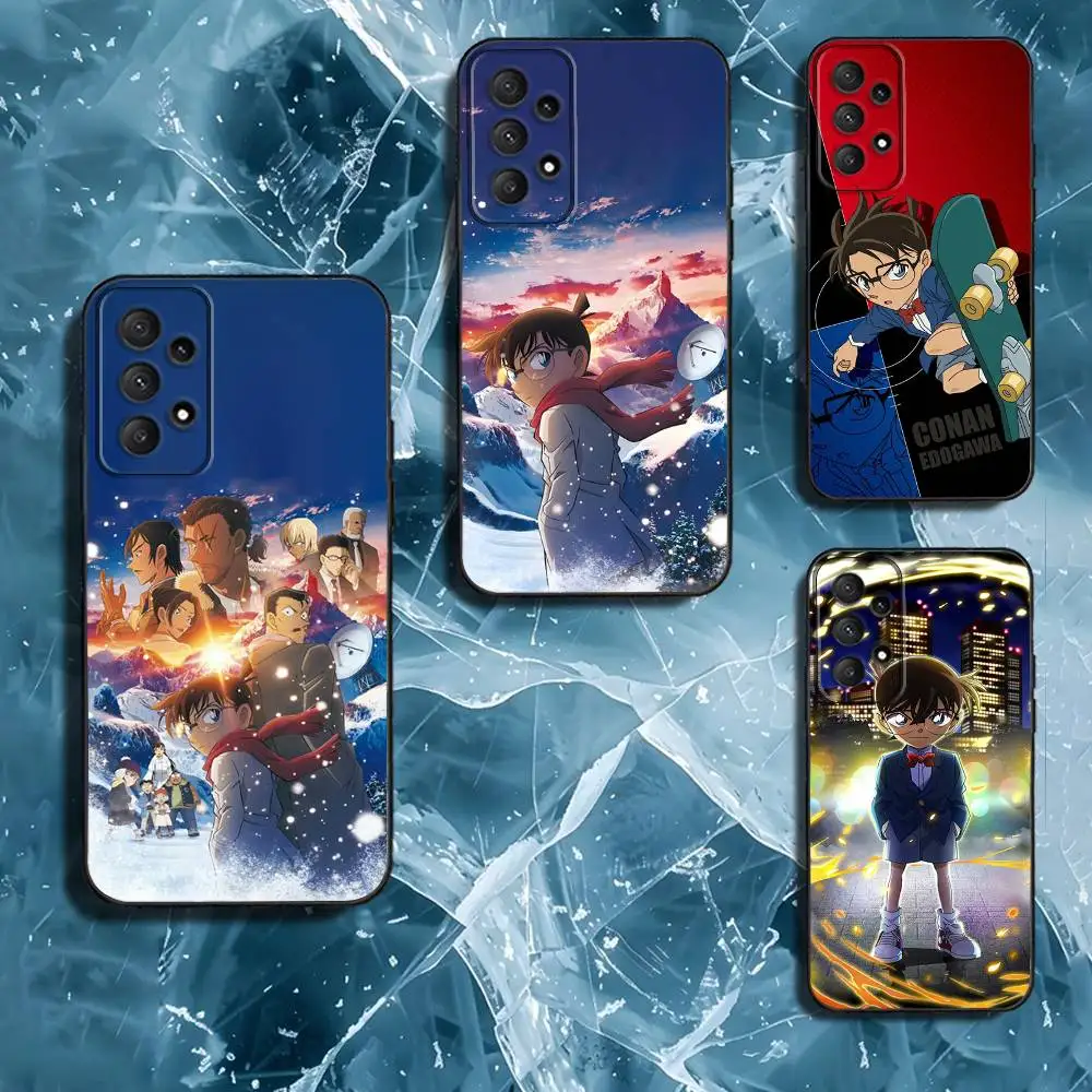 

D-Detective C-Conan Phone Case For Samsung Galaxy A13,A21s,A22,A31,A32,A52,A53,A71,A80,Soft Black Shell