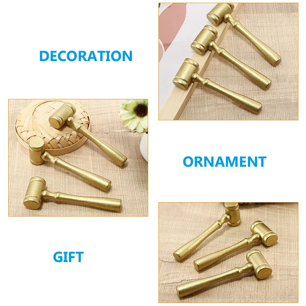 5 pz Judge Martello Mini Martello di Legno Per I Bambini Fatti A Mano Fai Da Te Educativo Gioco di Ruolo Strumento Corno Giochi di Finzione Set Liscio Sicuro