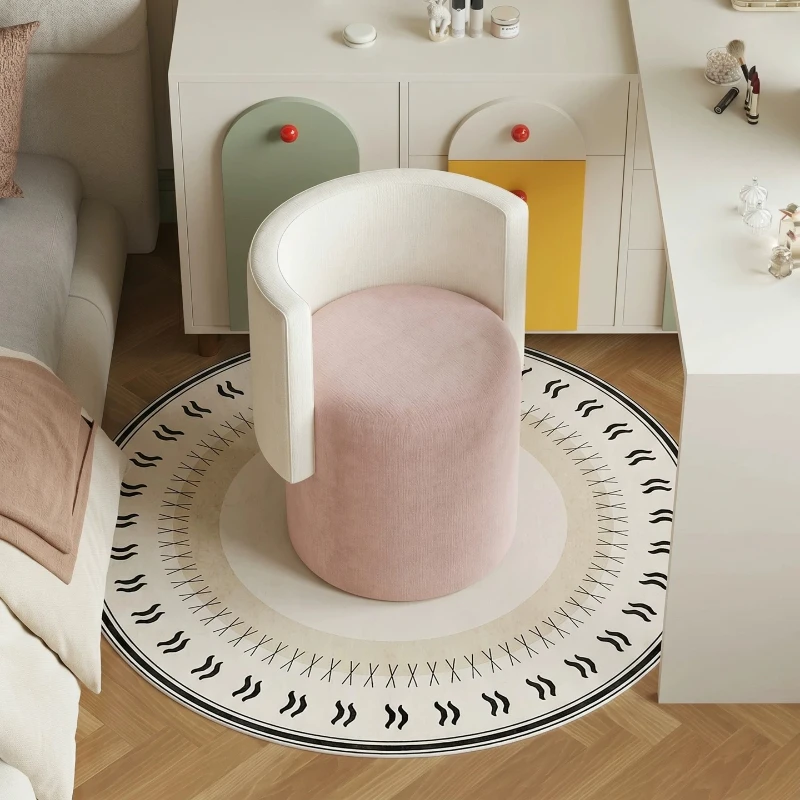 Dressing Weird Vanity Stool Makeup Cute Pink Wooden Vanity Stool Bedroom Office Sillas Tocador Maquillaje Luxury Furniture - view 3