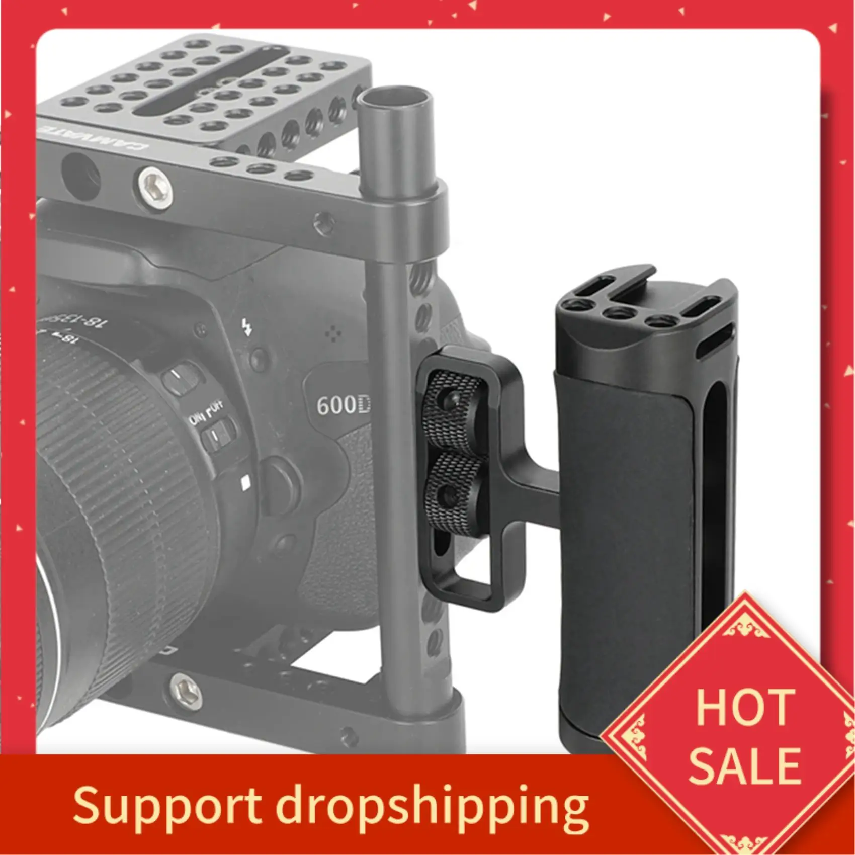 b44c-2xユニバーサルサイドハンドルグリップ、左右両用1-4インチインチネジマウント付き、モニター-カメラケージハンドルグリップ用