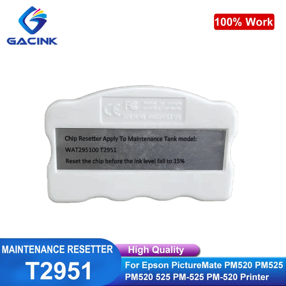 Boîte de Maintenance T2951 Puce Resetter C13T295100 Pour Epson PicMickey Mate PM520 PMfruitPM 520 525 PM-525 PM-520 Imprimante